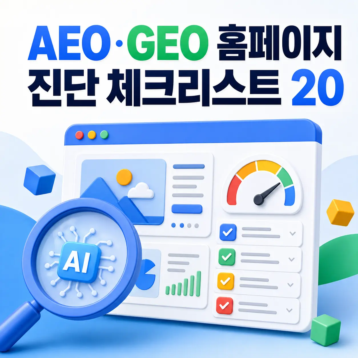 AEO·GEO 홈페이지 진단 체크리스트 20가지