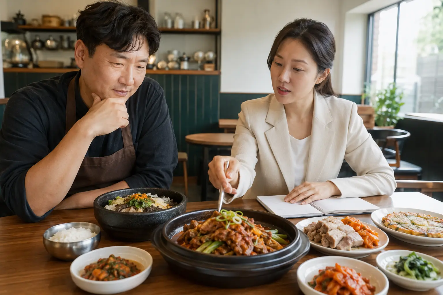 식당의 대표 메뉴와 수익성을 함께 검토하는 운영자